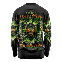 Doule Skull Long Sleeve Shirt Angel To Some Demon To Most - Wonder Print Shop