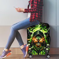 Doule Skull Luggage Cover Angel To Some Demon To Most - Wonder Print Shop