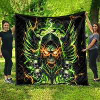 Doule Skull Quilt Angel To Some Demon To Most - Wonder Print Shop
