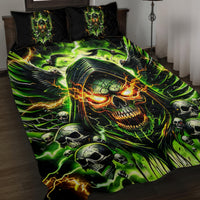 Doule Skull Quilt Bed Set Angel To Some Demon To Most - Wonder Print Shop