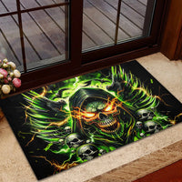 Doule Skull Rubber Doormat Angel To Some Demon To Most - Wonder Print Shop