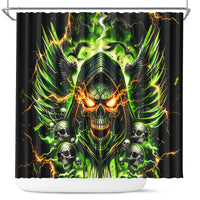 Doule Skull Shower Curtain Angel To Some Demon To Most