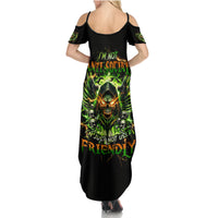Doule Skull Summer Maxi Dress Angel To Some Demon To Most - Wonder Print Shop