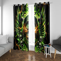 Doule Skull Window Curtain Angel To Some Demon To Most - Wonder Print Shop