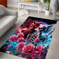 Flame Skull Area Rug I'm Not Anti Social I'm Just Not User Friendly - Wonder Print Shop