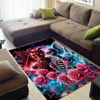 Flame Skull Area Rug I'm Not Anti Social I'm Just Not User Friendly - Wonder Print Shop