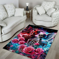 Flame Skull Area Rug I'm Not Anti Social I'm Just Not User Friendly - Wonder Print Shop