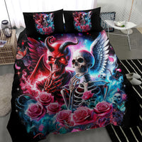 Flame Skull Bedding Set I'm Not Anti Social I'm Just Not User Friendly - Wonder Print Shop