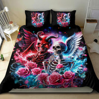 Flame Skull Bedding Set I'm Not Anti Social I'm Just Not User Friendly - Wonder Print Shop