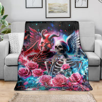 Flame Skull Blanket I'm Not Anti Social I'm Just Not User Friendly
