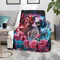 Flame Skull Blanket I'm Not Anti Social I'm Just Not User Friendly