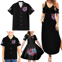 Flame Skull Family Matching Summer Maxi Dress and Hawaiian Shirt I'm Not Anti Social I'm Just Not User Friendly - Wonder Print Shop
