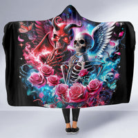 Flame Skull Hooded Blanket I'm Not Anti Social I'm Just Not User Friendly