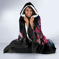 Flame Skull Hooded Blanket I'm Not Anti Social I'm Just Not User Friendly