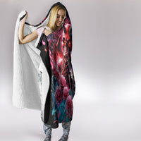 Flame Skull Hooded Blanket I'm Not Anti Social I'm Just Not User Friendly