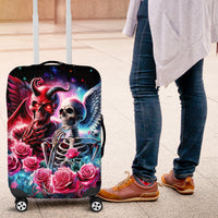Flame Skull Luggage Cover I'm Not Anti Social I'm Just Not User Friendly - Wonder Print Shop