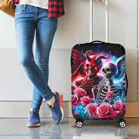 Flame Skull Luggage Cover I'm Not Anti Social I'm Just Not User Friendly - Wonder Print Shop