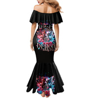 Flame Skull Mermaid Dress I'm Not Anti Social I'm Just Not User Friendly - Wonder Print Shop