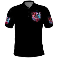 Flame Skull Polo Shirt I'm Not Anti Social I'm Just Not User Friendly - Wonder Print Shop