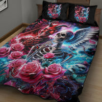 Flame Skull Quilt Bed Set I'm Not Anti Social I'm Just Not User Friendly - Wonder Print Shop
