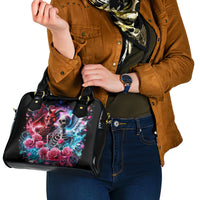 Flame Skull Shoulder Handbag I'm Not Anti Social I'm Just Not User Friendly