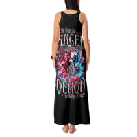 Flame Skull Tank Maxi Dress I'm Not Anti Social I'm Just Not User Friendly - Wonder Print Shop