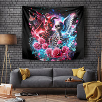 Flame Skull Tapestry I'm Not Anti Social I'm Just Not User Friendly - Wonder Print Shop
