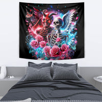 Flame Skull Tapestry I'm Not Anti Social I'm Just Not User Friendly - Wonder Print Shop