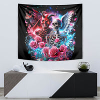 Flame Skull Tapestry I'm Not Anti Social I'm Just Not User Friendly - Wonder Print Shop