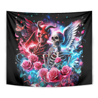 Flame Skull Tapestry I'm Not Anti Social I'm Just Not User Friendly - Wonder Print Shop