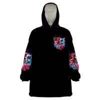 Flame Skull Wearable Blanket Hoodie I'm Not Anti Social I'm Just Not User Friendly - Wonder Print Shop
