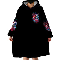 Flame Skull Wearable Blanket Hoodie I'm Not Anti Social I'm Just Not User Friendly - Wonder Print Shop