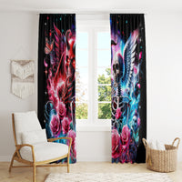 Flame Skull Window Curtain I'm Not Anti Social I'm Just Not User Friendly - Wonder Print Shop