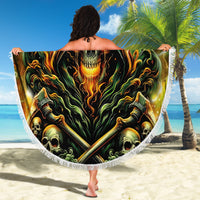 Rose Skull Beach Blanket Don't Try Figure Me out - Wonder Print Shop