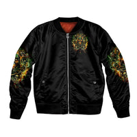 Rose Skull Bomber Jacket Don't Try Figure Me out - Wonder Print Shop