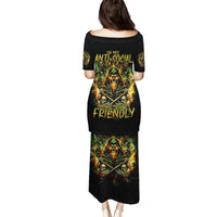 Rose Skull Family Matching Puletasi and Hawaiian Shirt Don't Try Figure Me out - Wonder Print Shop