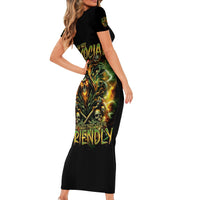 Rose Skull Family Matching Short Sleeve Bodycon Dress and Hawaiian Shirt Don't Try Figure Me out - Wonder Print Shop