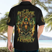 Rose Skull Hawaiian Shirt Don't Try Figure Me out - Wonder Print Shop