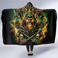 Rose Skull Hooded Blanket Don't Try Figure Me out