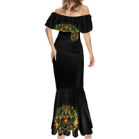Rose Skull Mermaid Dress Don't Try Figure Me out - Wonder Print Shop