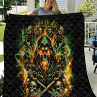 Rose Skull Quilt Don't Try Figure Me out - Wonder Print Shop