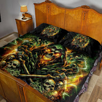 Rose Skull Quilt Bed Set Don't Try Figure Me out - Wonder Print Shop