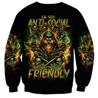 Rose Skull Sweatshirt Don't Try Figure Me out - Wonder Print Shop