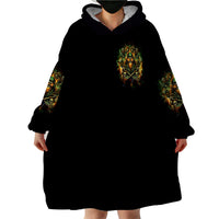 Rose Skull Wearable Blanket Hoodie Don't Try Figure Me out - Wonder Print Shop