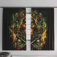Rose Skull Window Curtain Don't Try Figure Me out - Wonder Print Shop