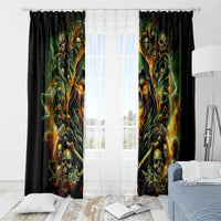 Rose Skull Window Curtain Don't Try Figure Me out - Wonder Print Shop
