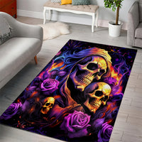 Irish Skull Area Rug Good Girl Drinve Wine, Badass Girl Chug Beer - Wonder Print Shop