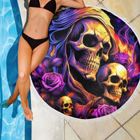 Irish Skull Beach Blanket Good Girl Drinve Wine, Badass Girl Chug Beer - Wonder Print Shop