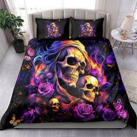 Irish Skull Bedding Set Good Girl Drinve Wine, Badass Girl Chug Beer - Wonder Print Shop