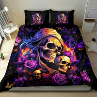 Irish Skull Bedding Set Good Girl Drinve Wine, Badass Girl Chug Beer - Wonder Print Shop